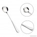 EXIU Chic 2Pcs Long Handle Stainless Steel Tea Coffee Spoons Ice Cream Cutlery - B01GKUSGEU